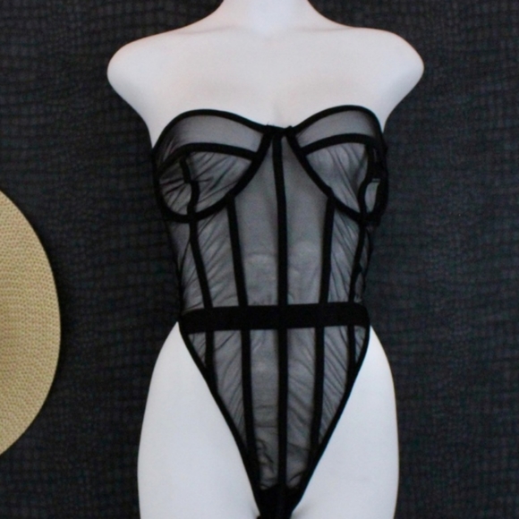 Tops - Sheer mesh bodysuit
